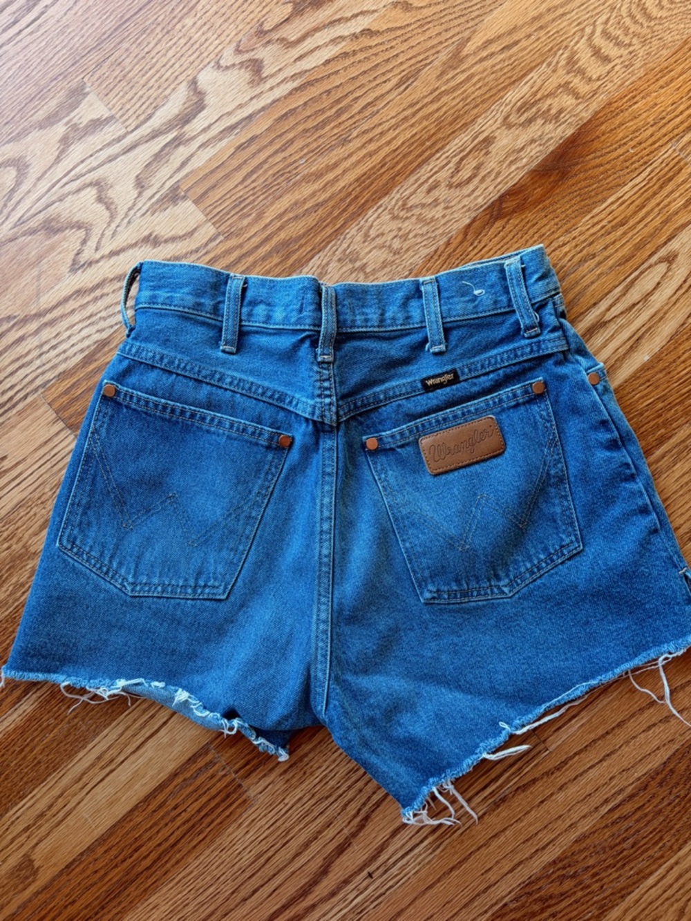 Wrangler Women's Blue Denim High Rise Festival Shorts - W27